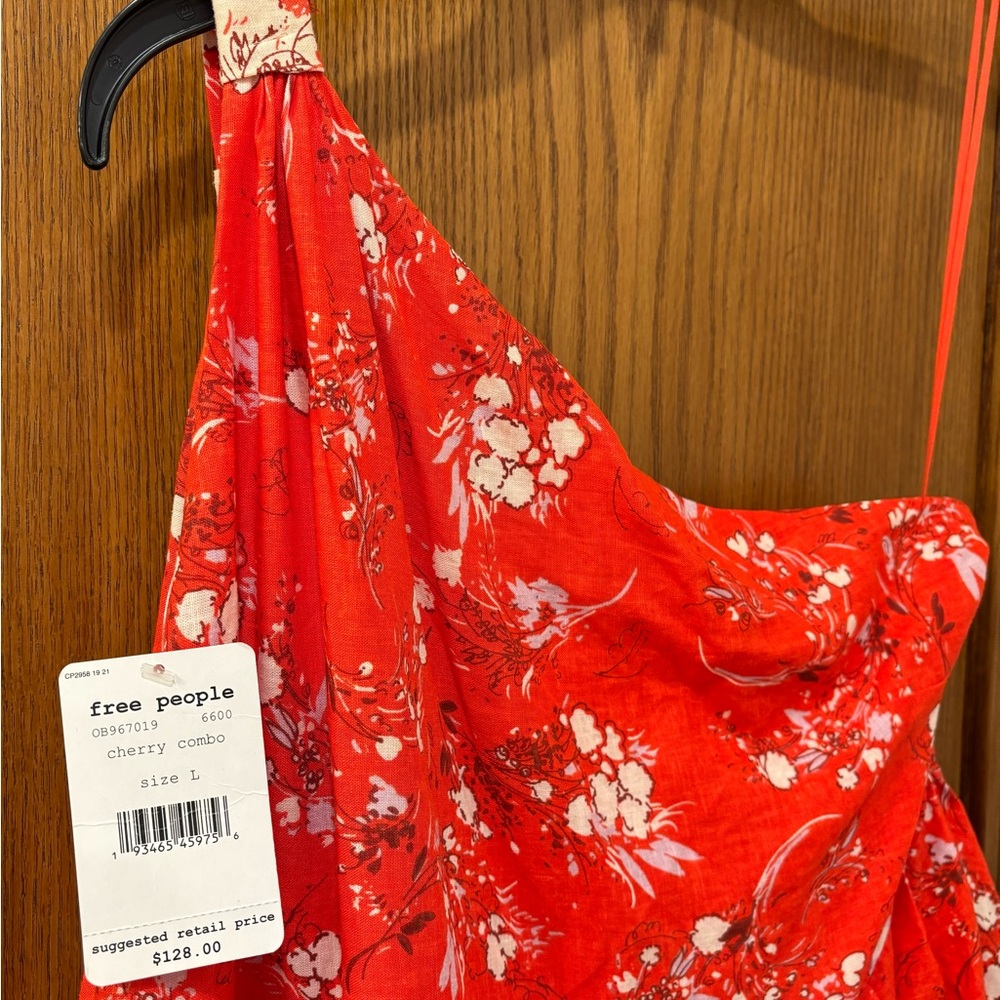 NWT free people All Mine dress in cherry combo, size large - Picture 6 of 11